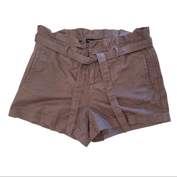 Banana Republic Factory Pants - BANANA REPUBLIC FACTORY paper bag, tie waist, taupe shorts